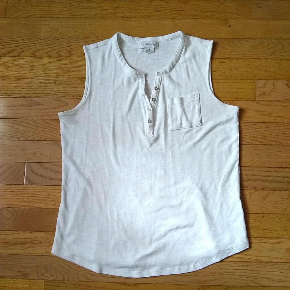 (5/$20) Liz Claiborne white tank